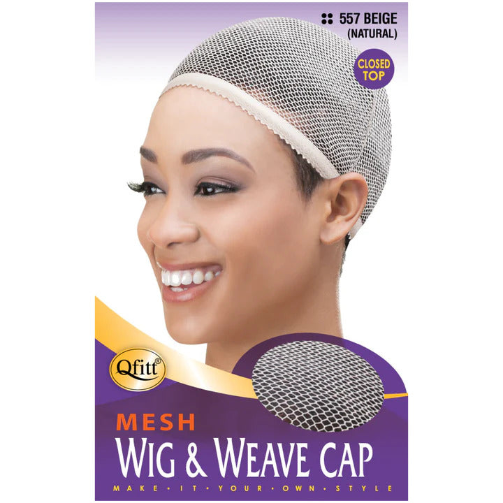 M&M Headgear Qfitt Mesh Wig & Weave Cap Natural #557