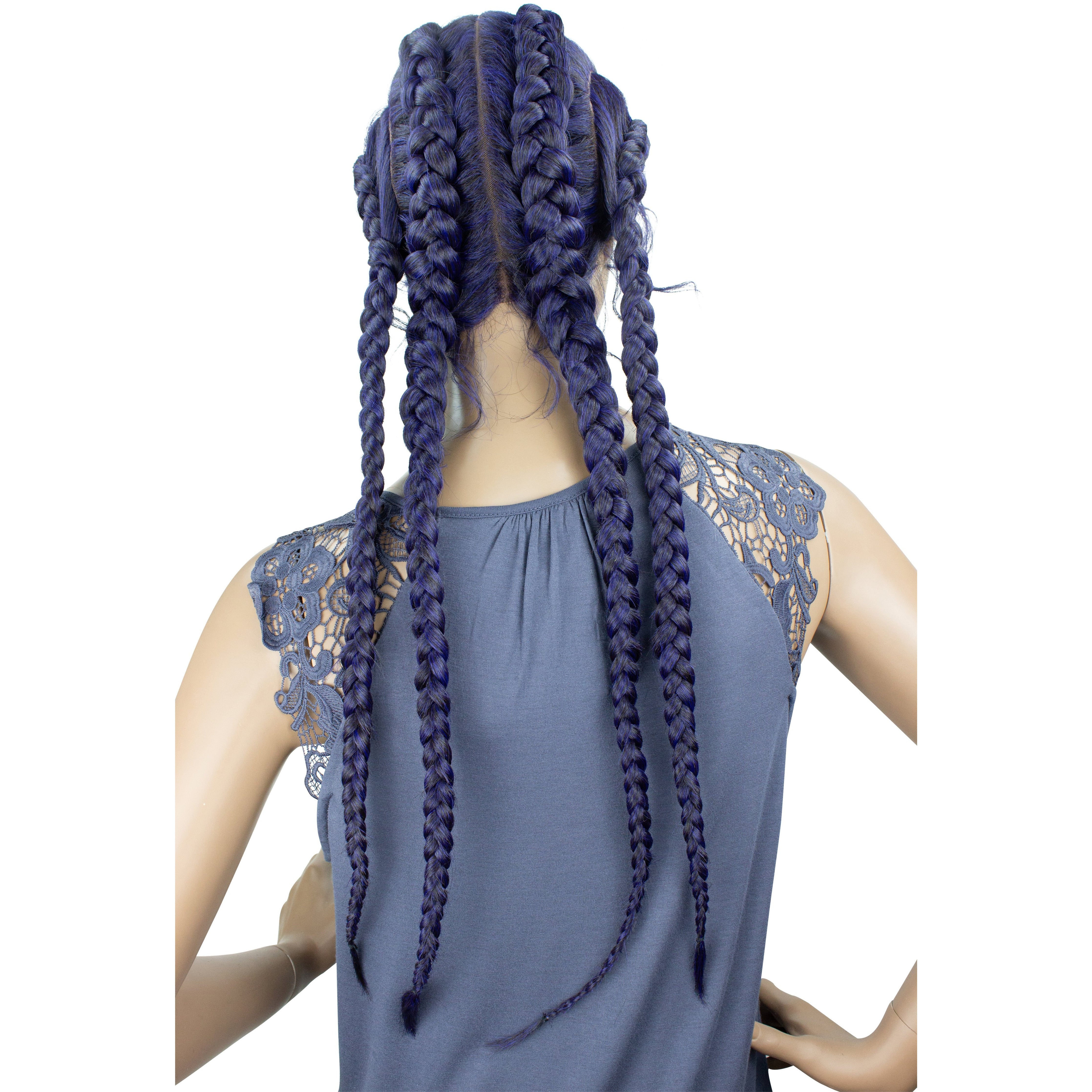 Zury Sis Synthetic Double Dutch Box Braid 360° Lace Front Wig – Dutch Box