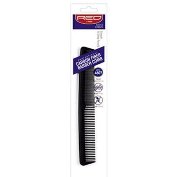 Red by Kiss Professional Carbon Fiber Barber Comb #CMB29