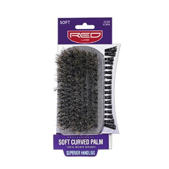 Red by Kiss Soft Curved Palm 100% Boar Brush #BOR14
