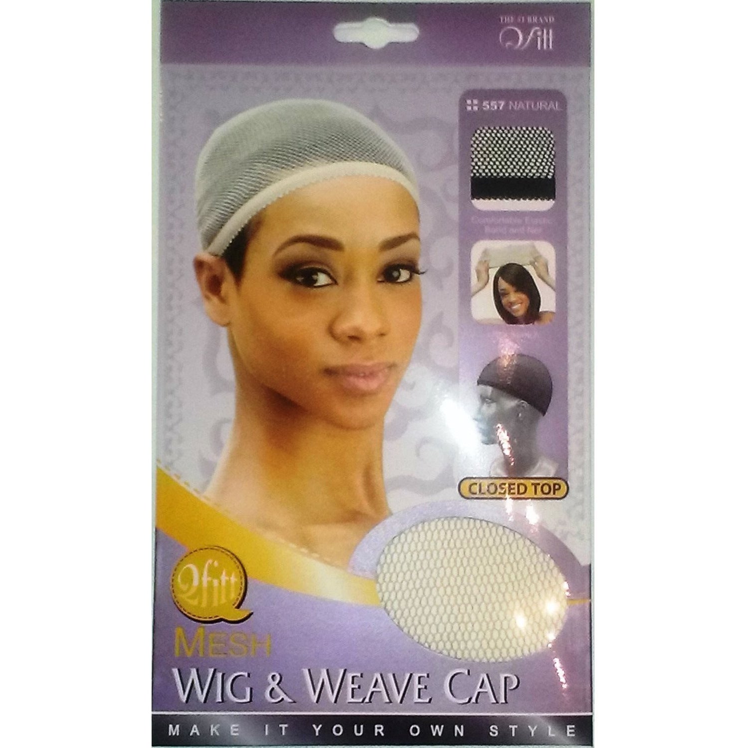 M&M Headgear Qfitt Mesh Wig & Weave Cap Natural #557