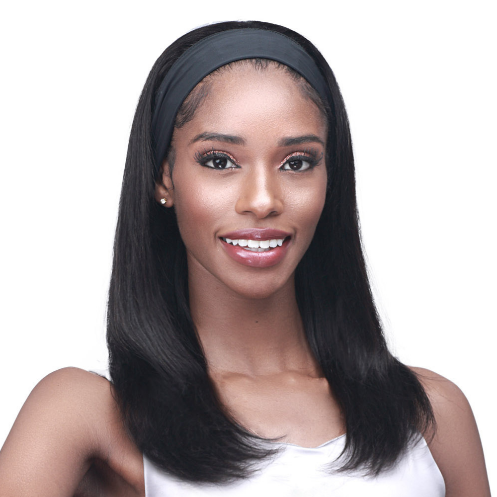 Bobbi Boss Instant Style 100% Human Hair Headband Wig - MH1401 Leona