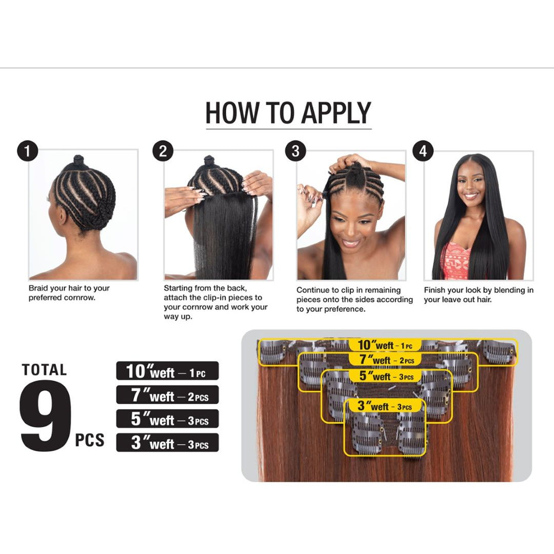 Shake-N-Go Organique MasterMix Synthetic Clip-In Weave - Straight 20