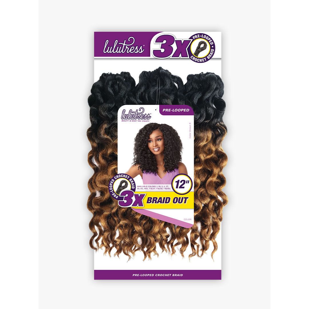 Sensationnel Lulutress Synthetic Pre-Looped Braids – 3X Braid Out 12