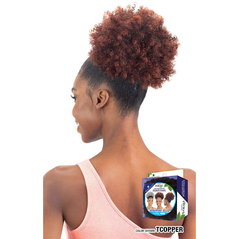 FreeTress Equal Drawstring Ponytail – Afro Puff (Medium)