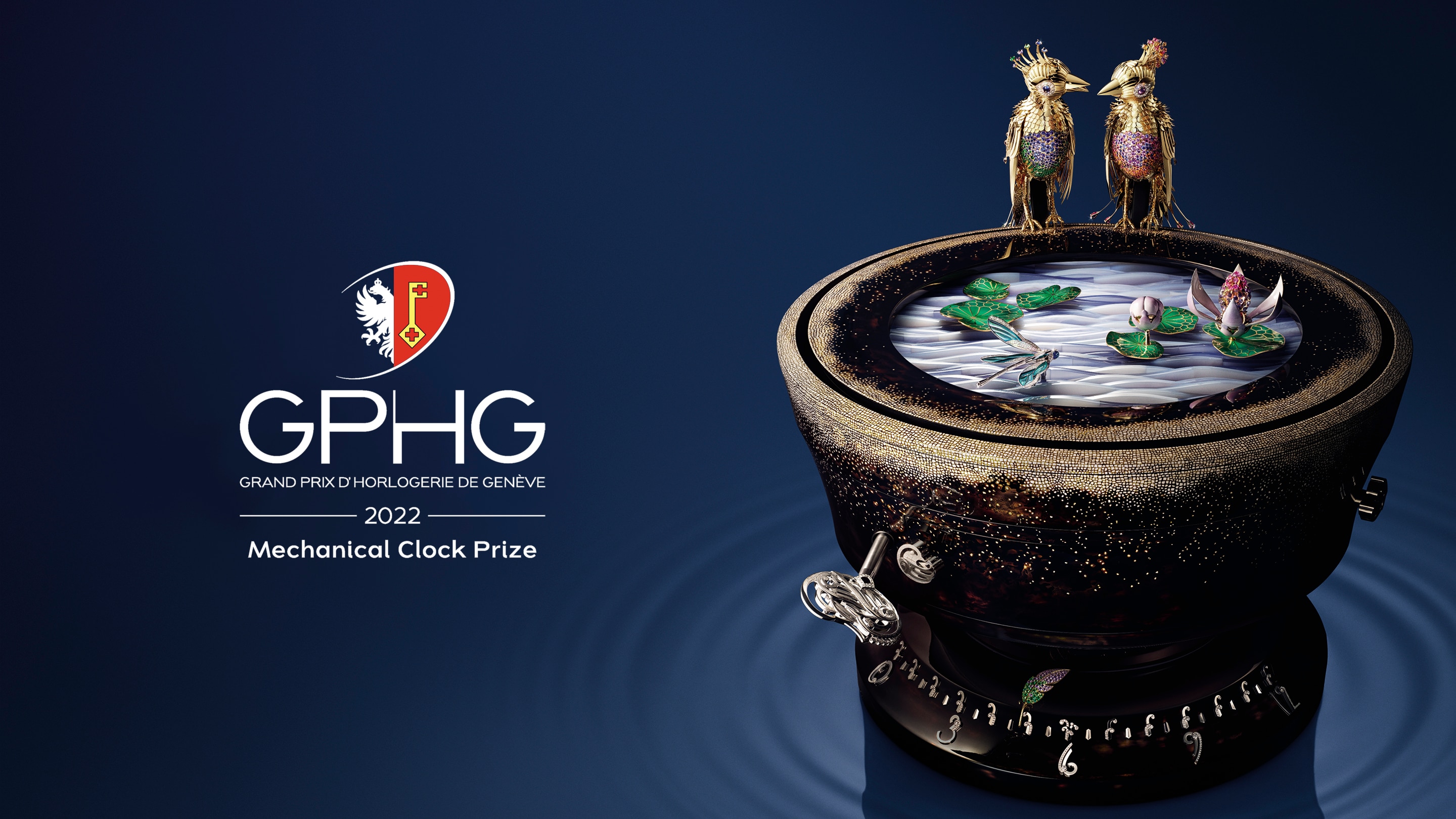 The creations Fontaine aux Oiseaux and Lady Arpels Heures Florales Cerisier awarned at the Grand Prix d'Horlogerie de Genève 2022