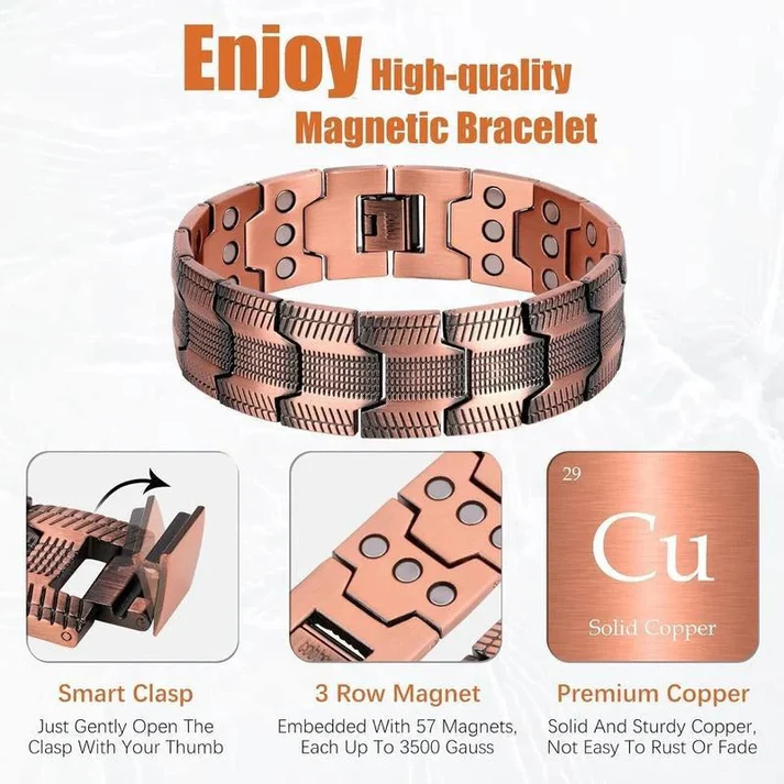copper magnetic bracelet--Relieve fatigue and promoteblood circulation