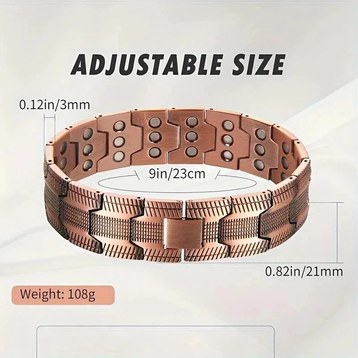 copper magnetic bracelet--Relieve fatigue and promoteblood circulation