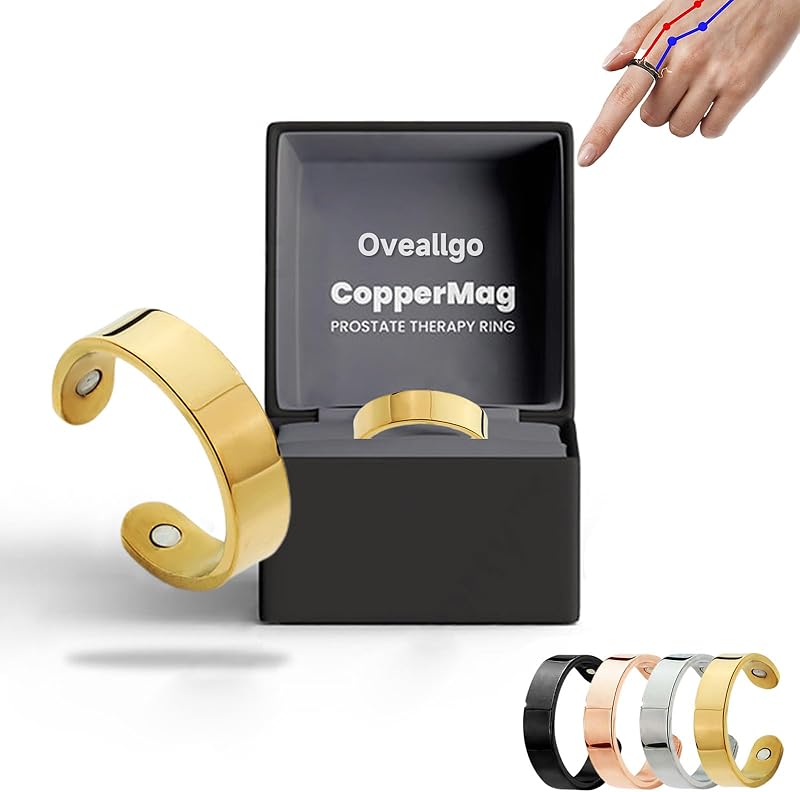 CopperMag Prostate Therapy Ring, Copper Mag Ring, Copper Therapy Ring, CopperMag Prostate Therapy Ring for Men and Women (Silver)