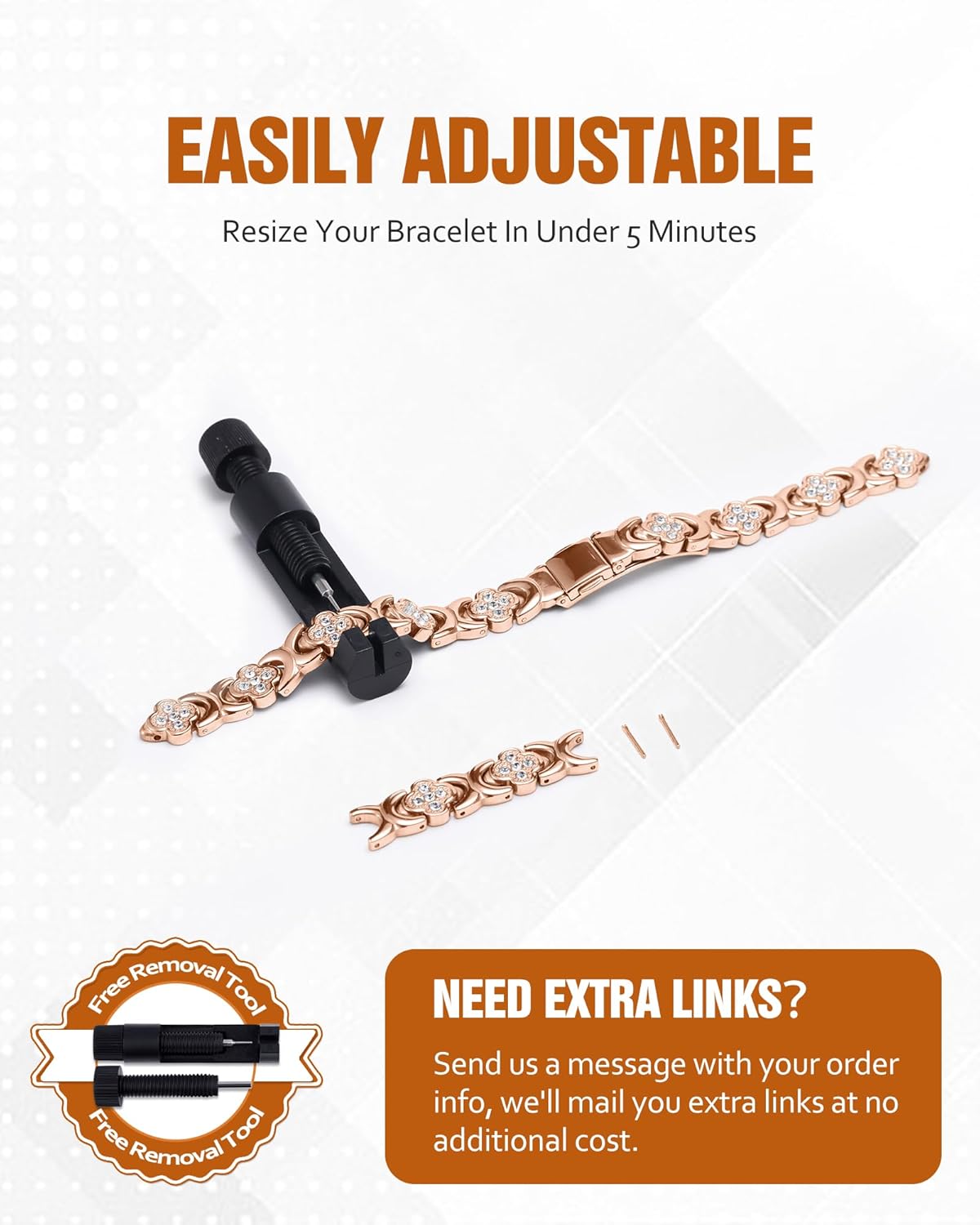 Copper Bracelets for Women, Pure Copper Magnetic Bracelet with 3500 Gauss Effective Magnets