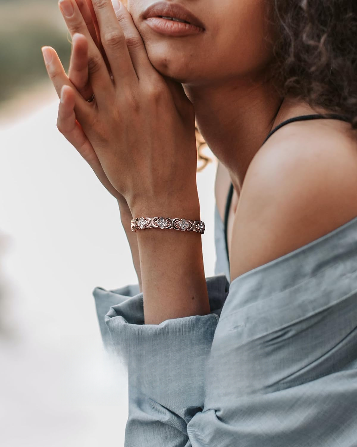 Copper Bracelets for Women, Pure Copper Magnetic Bracelet with 3500 Gauss Effective Magnets