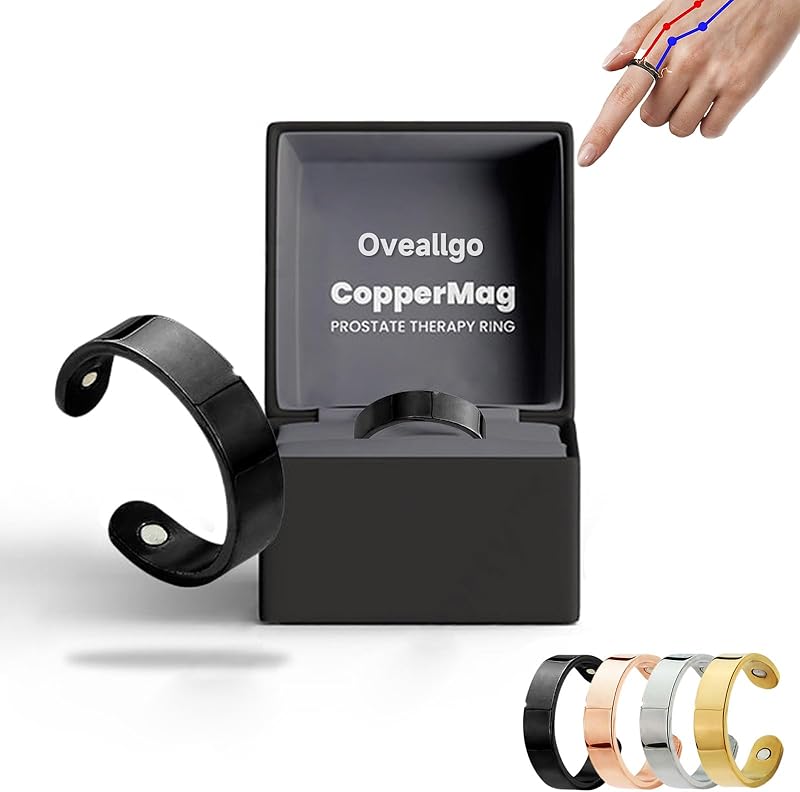 CopperMag Prostate Therapy Ring, Copper Mag Ring, Copper Therapy Ring, CopperMag Prostate Therapy Ring for Men and Women (Silver)