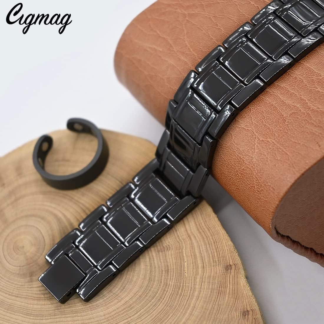 Bracelet and Ring Set, 2-piece, 2025 New Men's Strong Magnetic Bracelet – Made with powerful magnets and pure copper, includes an adjustable size tool, and comes with both a bracelet and a ring – the perfect gift for men.