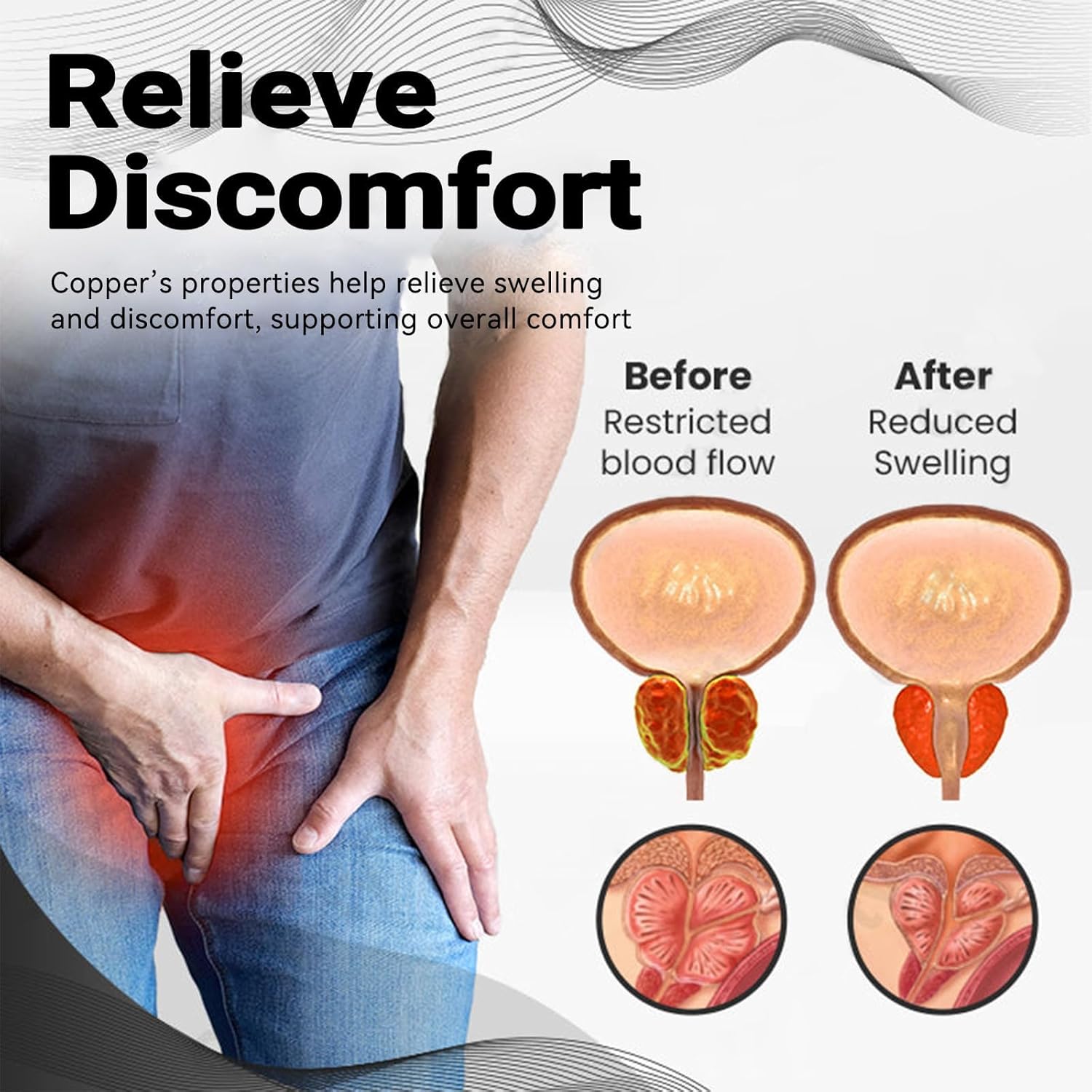 CopperMag Prostate Therapy Ring, Copper Mag Ring, Copper Therapy Ring, CopperMag Prostate Therapy Ring for Men and Women (Silver)