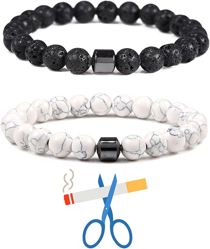 This pack of 2 smoking cessation bracelets is suitable for both men and women. It can help you quit smoking, relieve anxiety and stress, promote lymphatic circulation, and alleviate pain.  Makes a great gift!