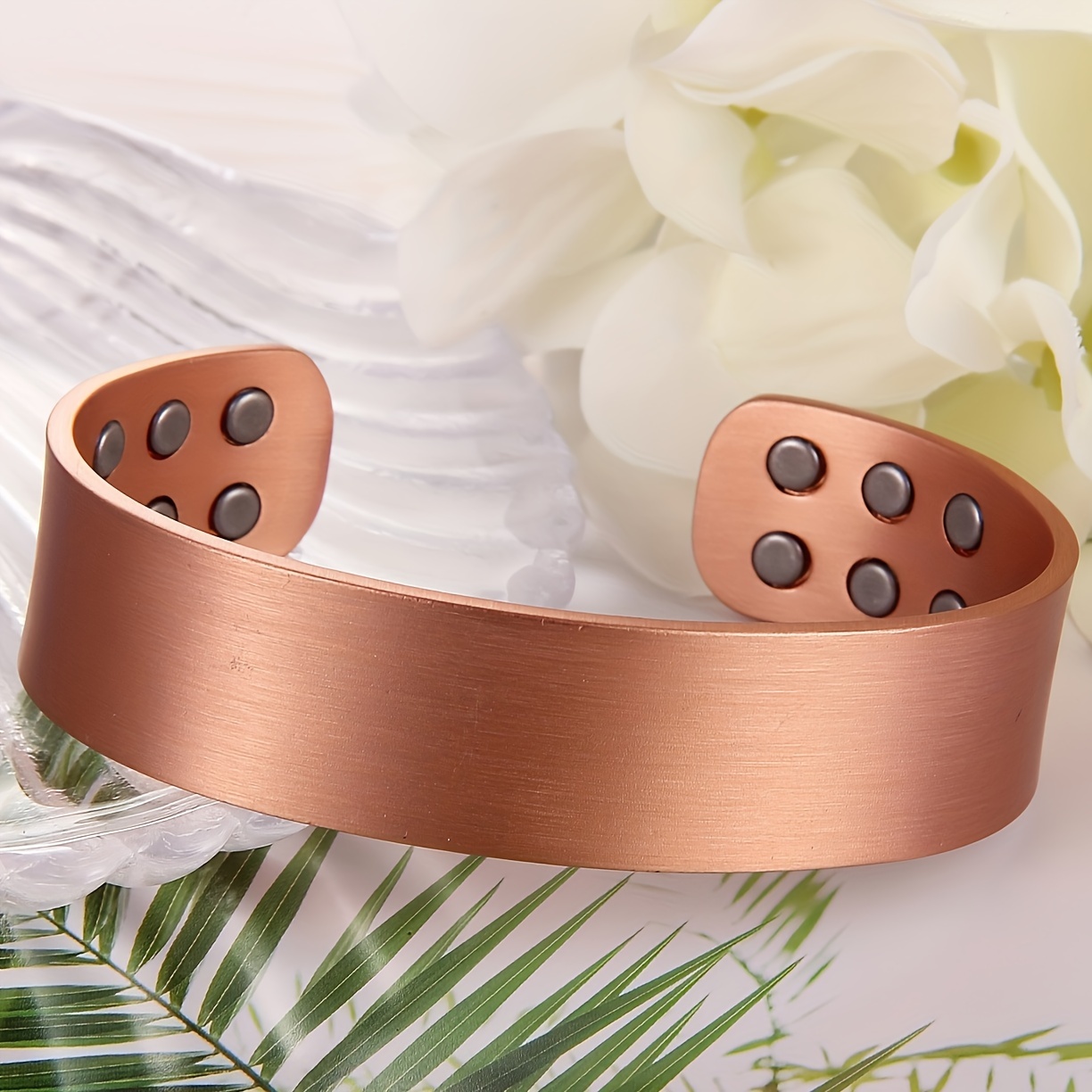 Men's Copper Magnetic Therapy Adjustable Bracelet Hypoallergenic Solid Jewelry Gift