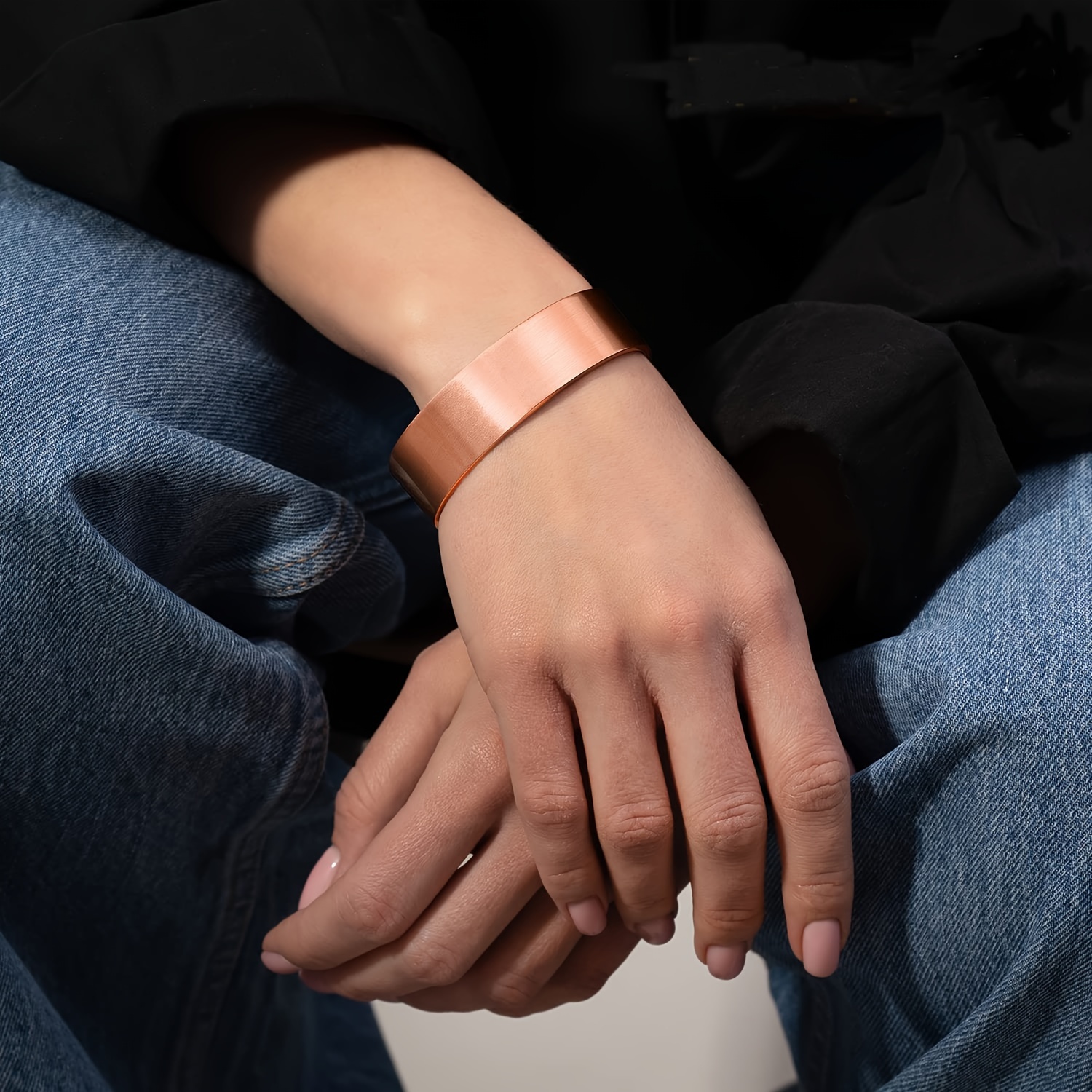 Men's Copper Magnetic Therapy Adjustable Bracelet Hypoallergenic Solid Jewelry Gift