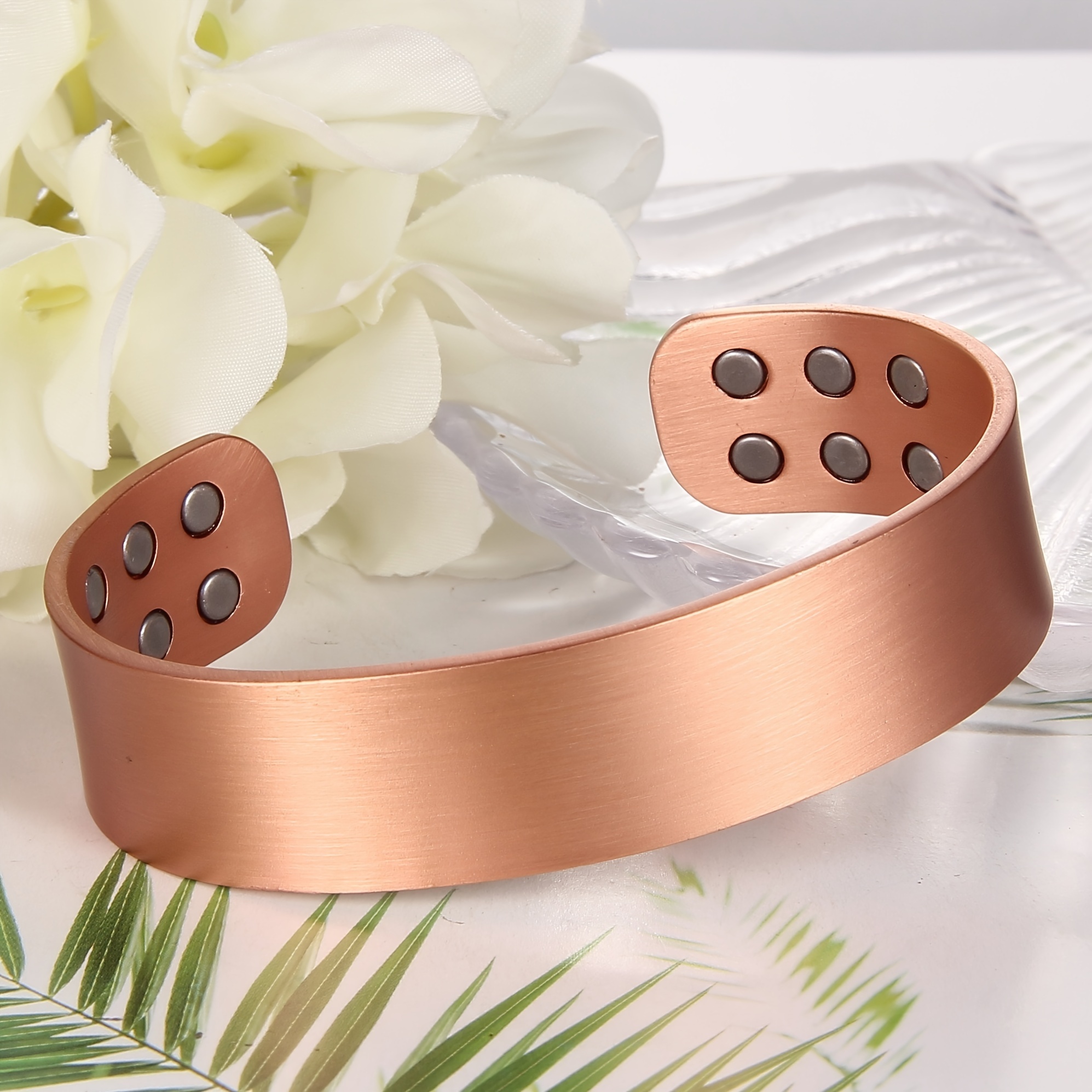Men's Copper Magnetic Therapy Adjustable Bracelet Hypoallergenic Solid Jewelry Gift