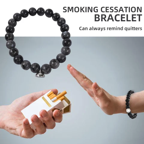 This pack of 2 smoking cessation bracelets is suitable for both men and women. It can help you quit smoking, relieve anxiety and stress, promote lymphatic circulation, and alleviate pain.  Makes a great gift!