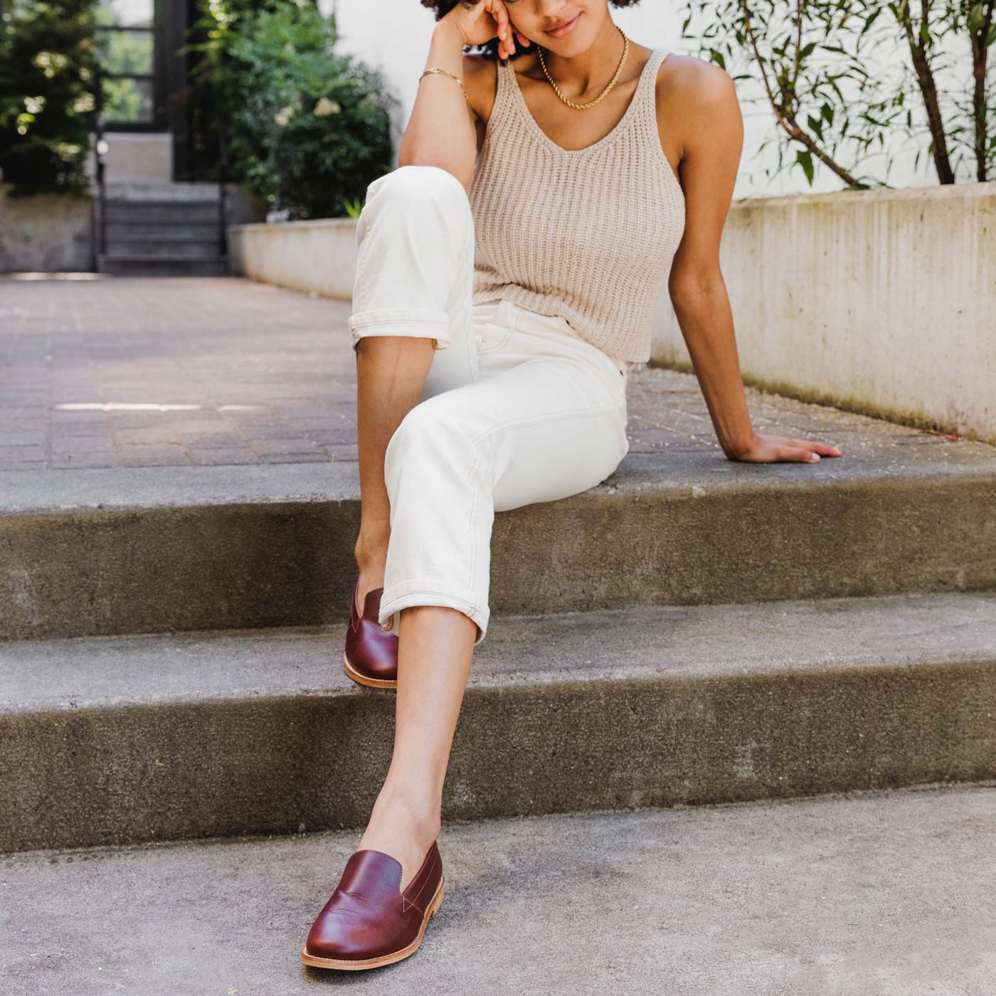 'Almost Perfect' Rounded Leather Loafer