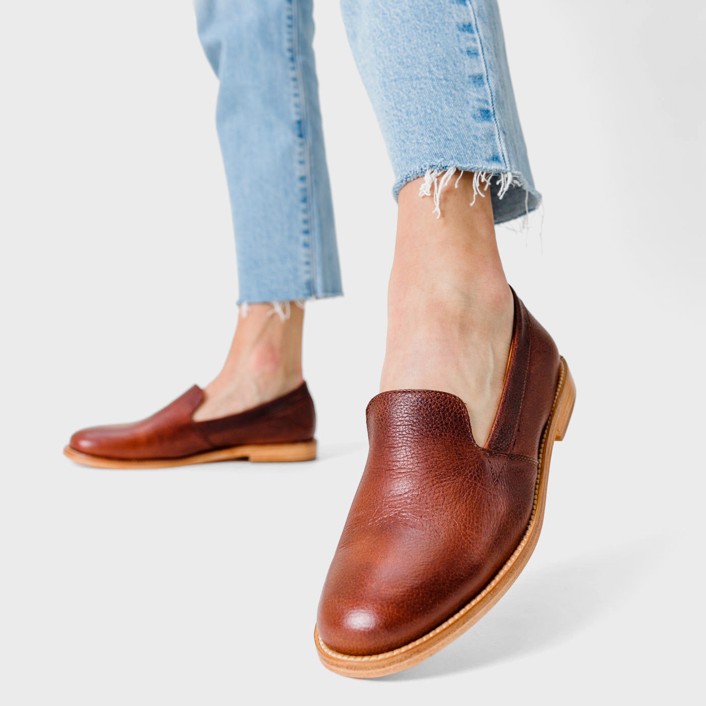 'Almost Perfect' Rounded Leather Loafer