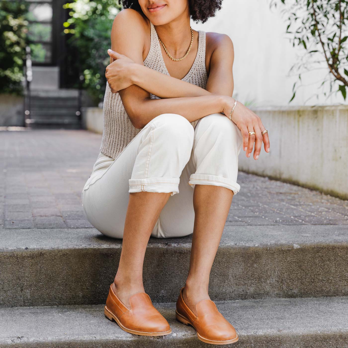 'Almost Perfect' Rounded Leather Loafer