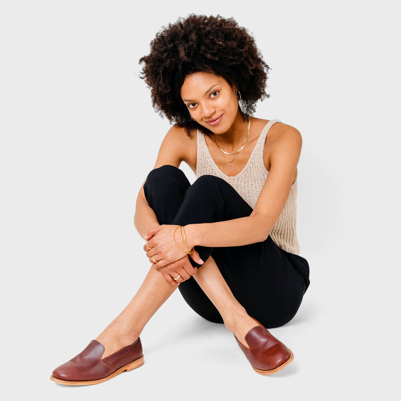 'Almost Perfect' Rounded Leather Loafer