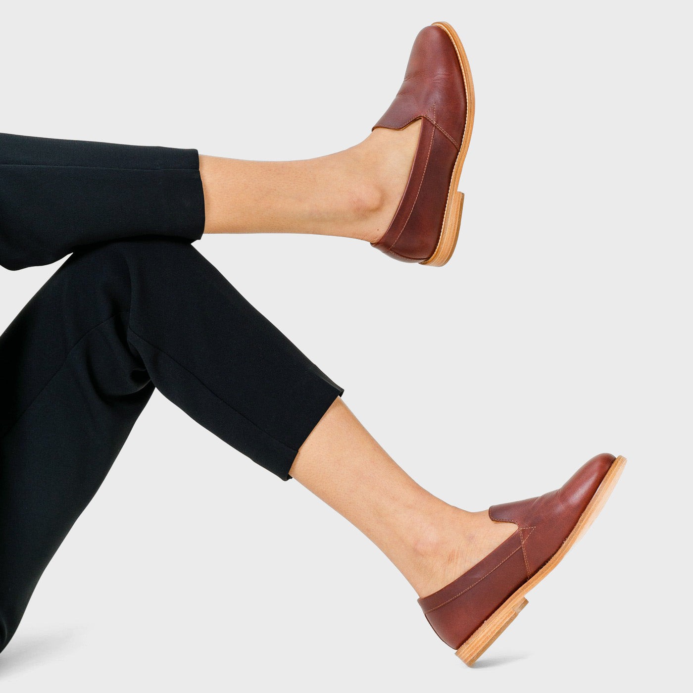 'Almost Perfect' Rounded Leather Loafer