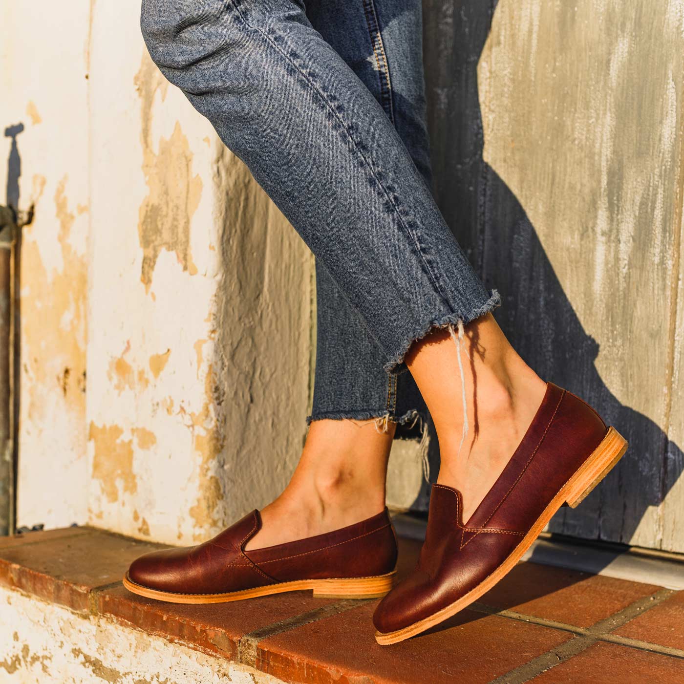 'Almost Perfect' Rounded Leather Loafer