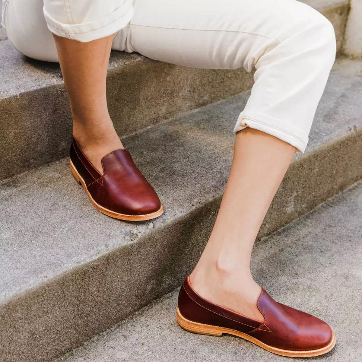 'Almost Perfect' Rounded Leather Loafer