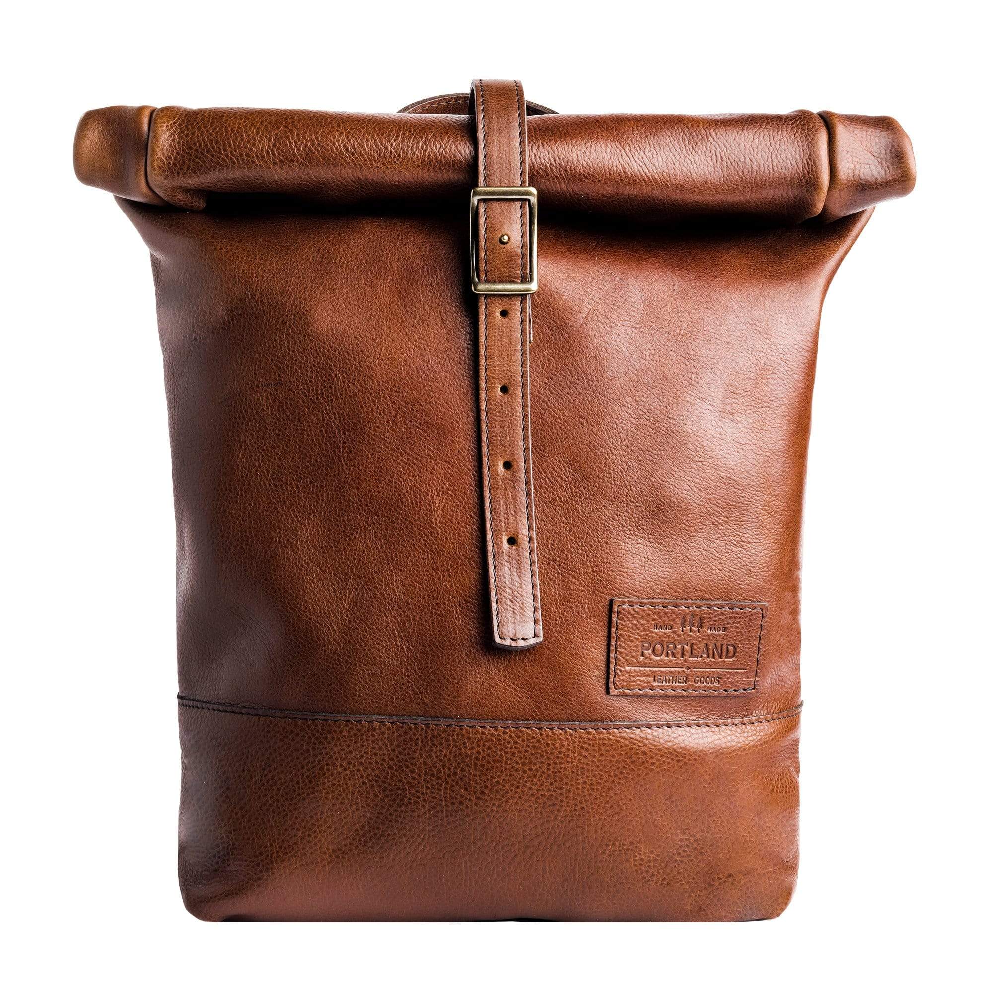 Leather Rolltop Backpack