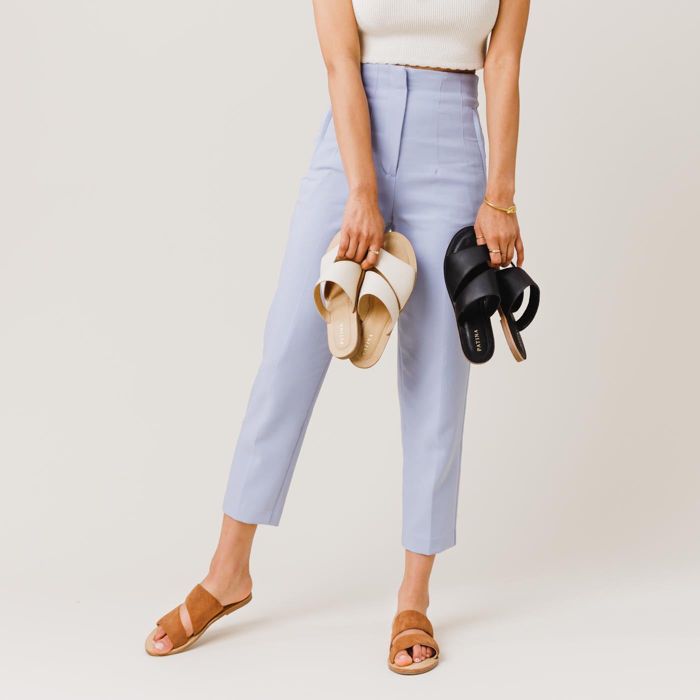 'Almost Perfect' Double Swirl Slide Sandal