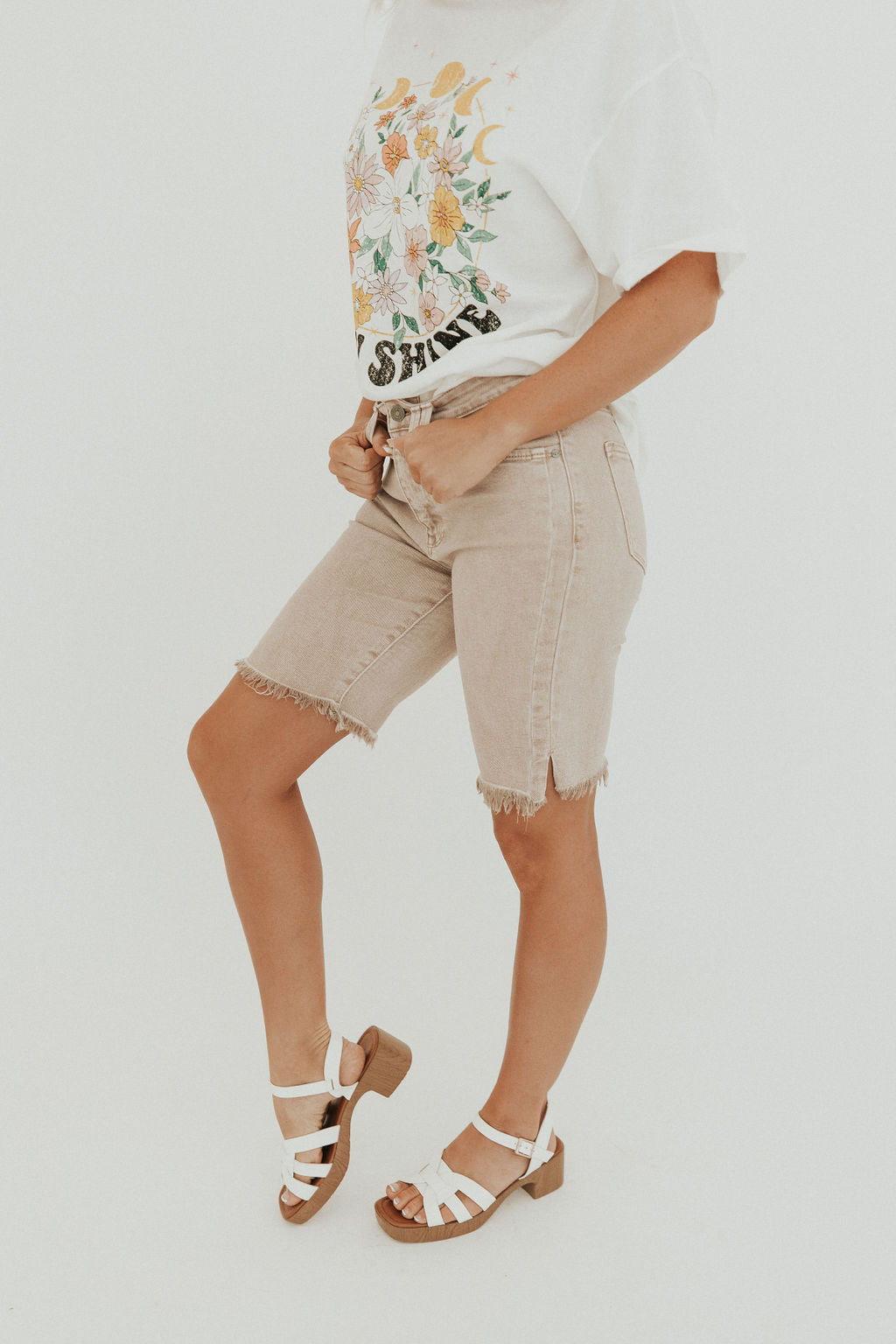 Summer Soul Denim Bermuda Shorts