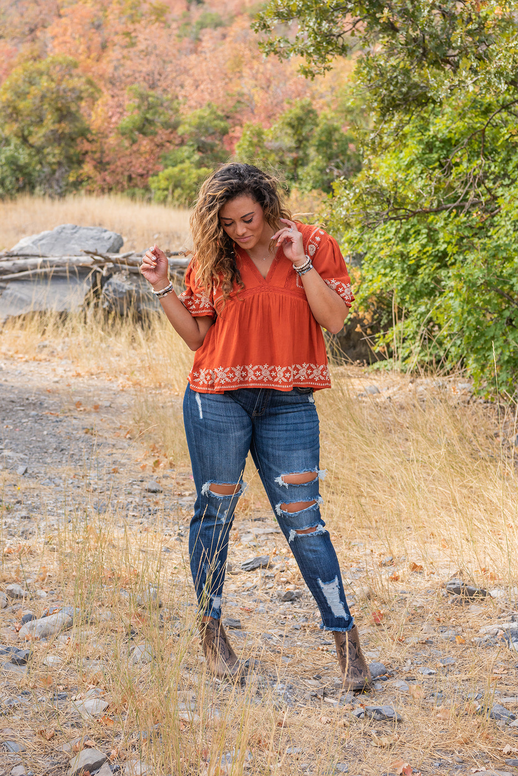 Who's That Girl Embroidered Top