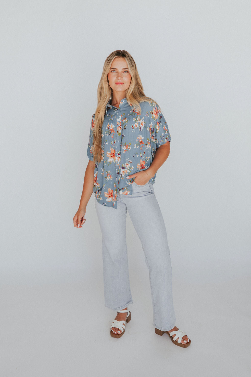 Doing It All Floral Top