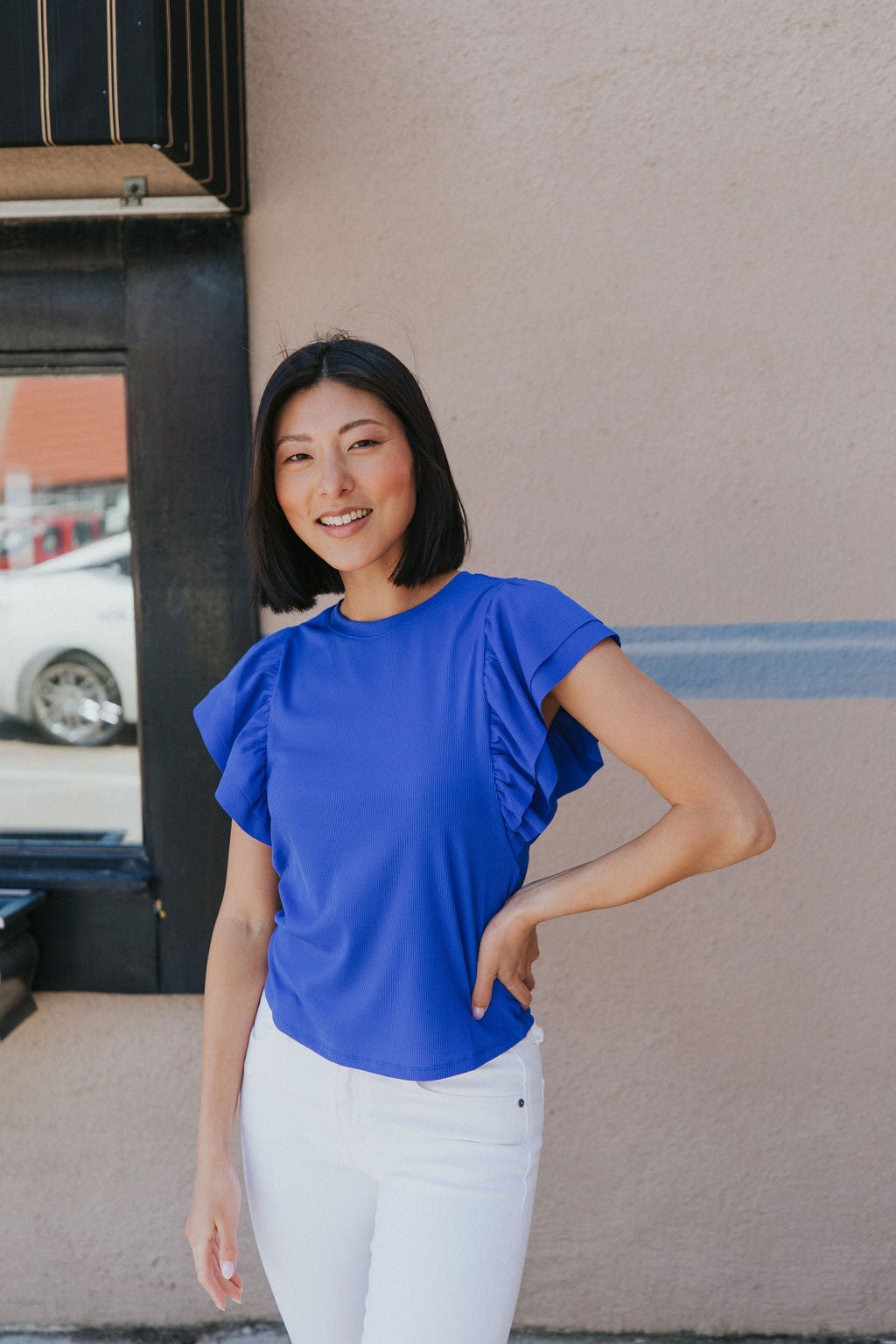 This Is Your Moment Ruffle Sleeve Top