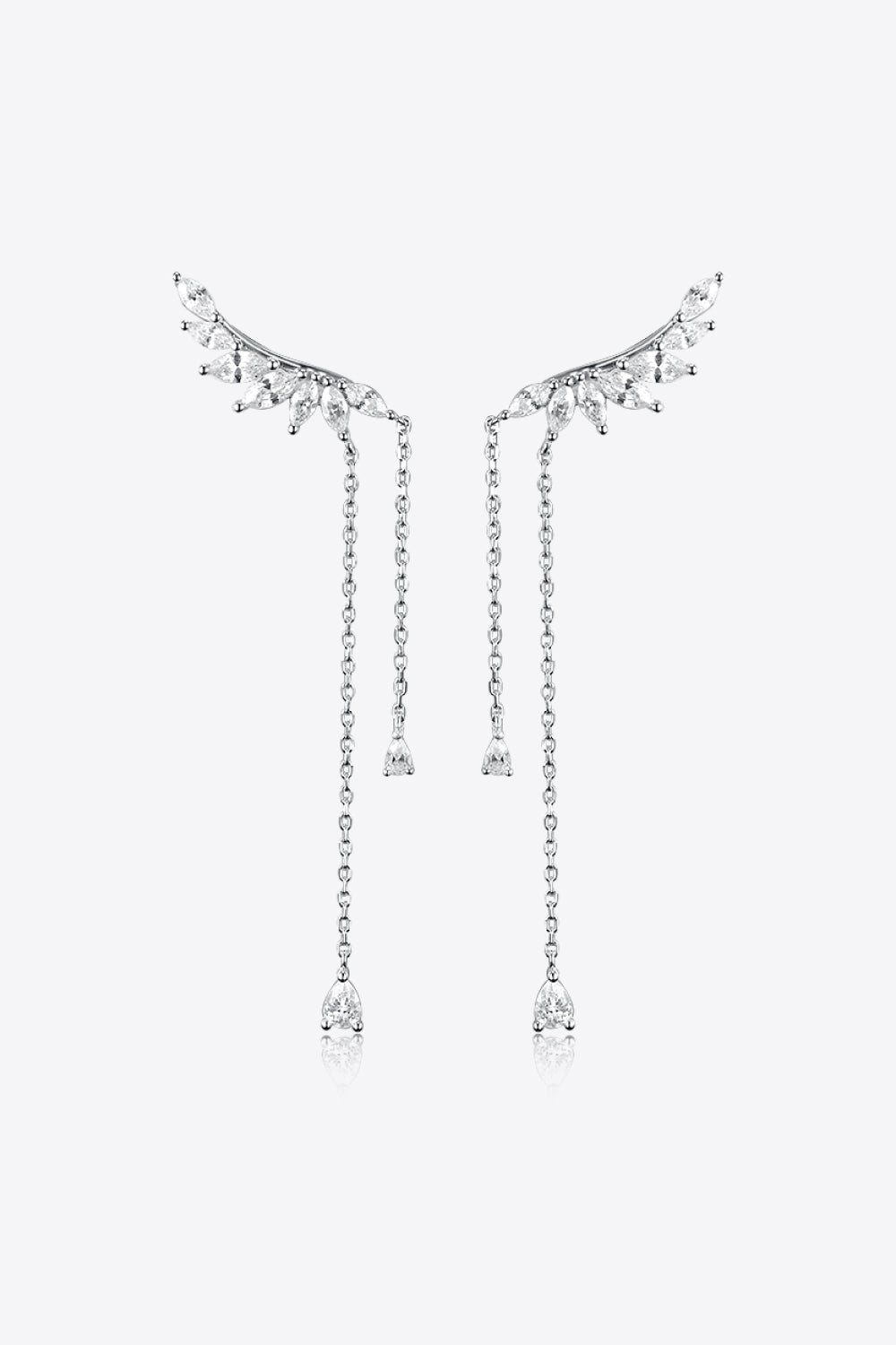 Platinum-Plated Crawl Earrings