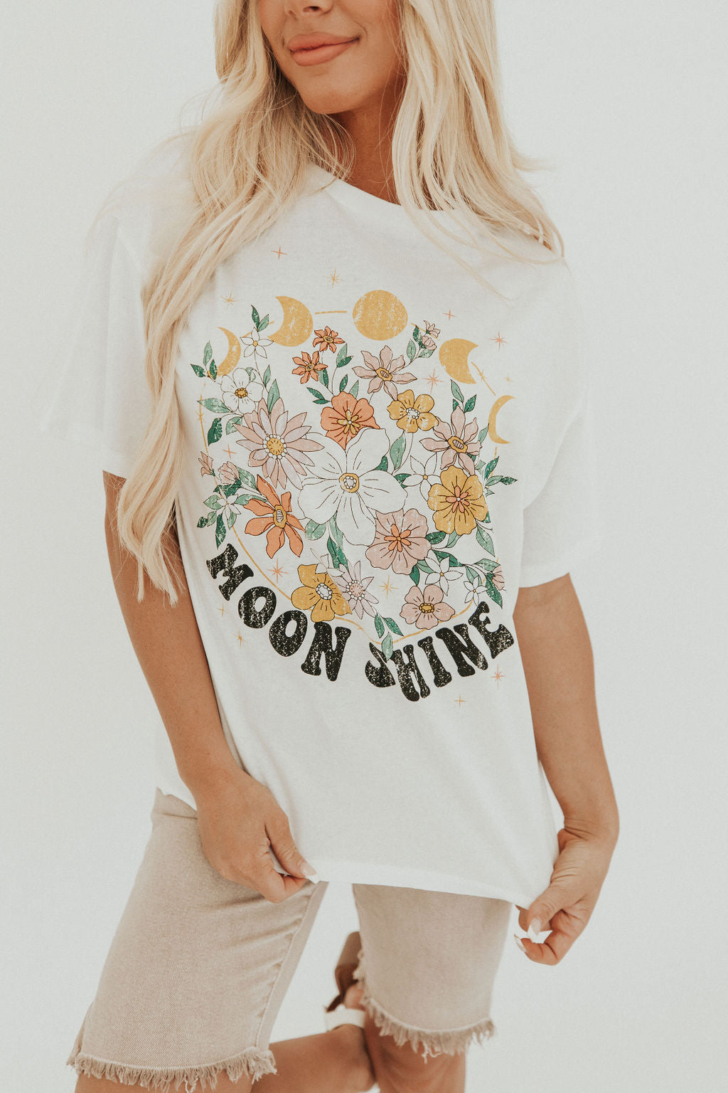 Floral Moon Shine Graphic Tee