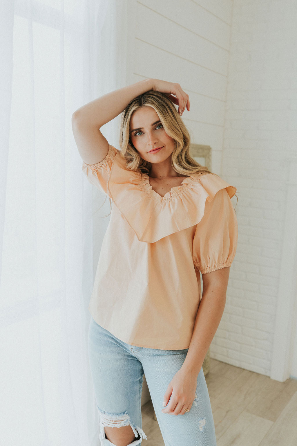 Here For You Ruffle Top