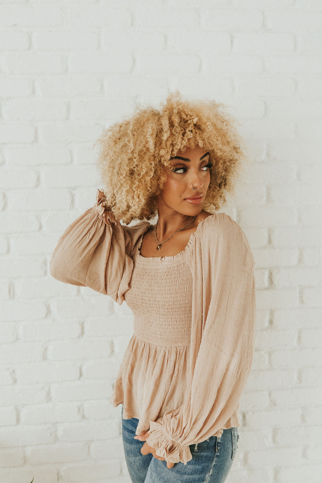 Living Your Life Swiss Dot Top