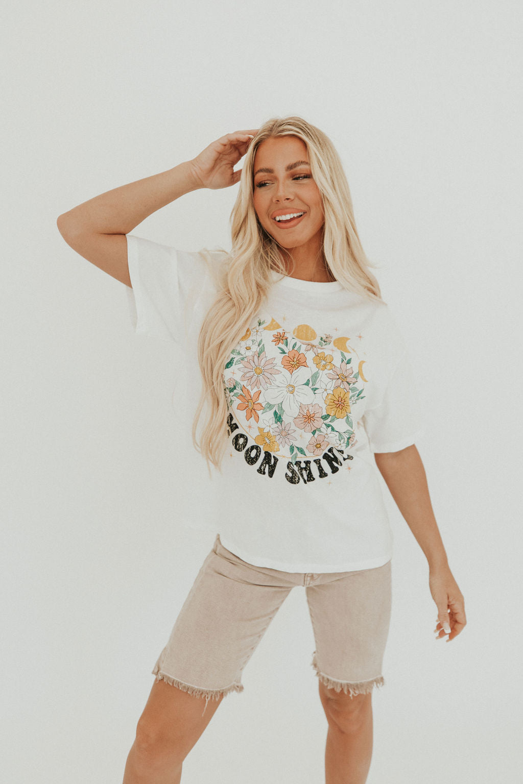 Floral Moon Shine Graphic Tee
