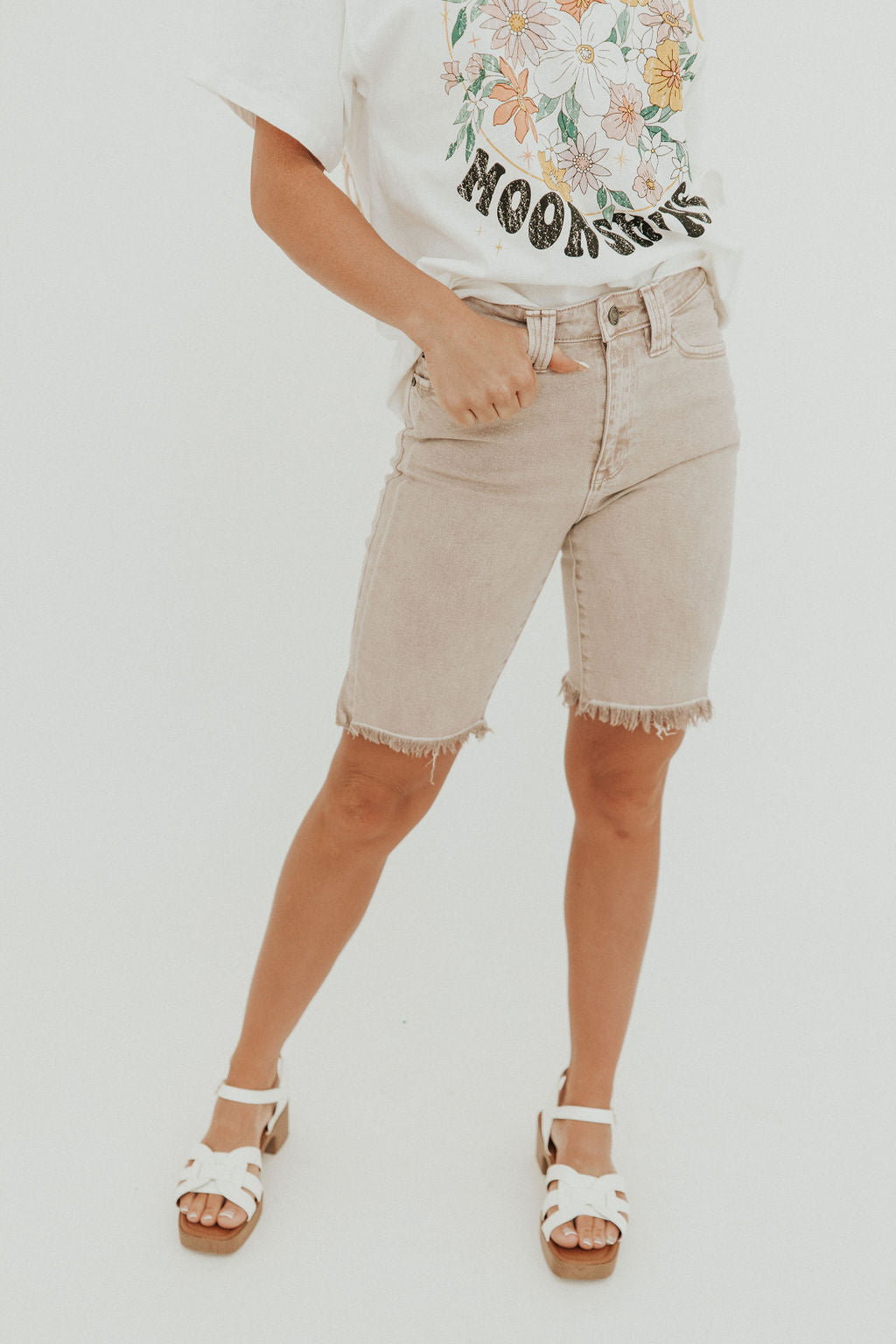 Summer Soul Denim Bermuda Shorts