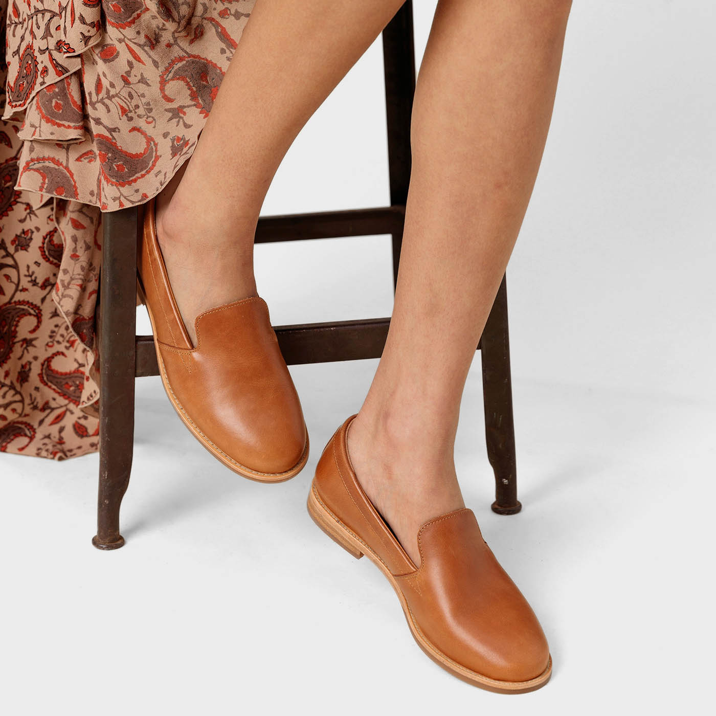 'Almost Perfect' Rounded Leather Loafer