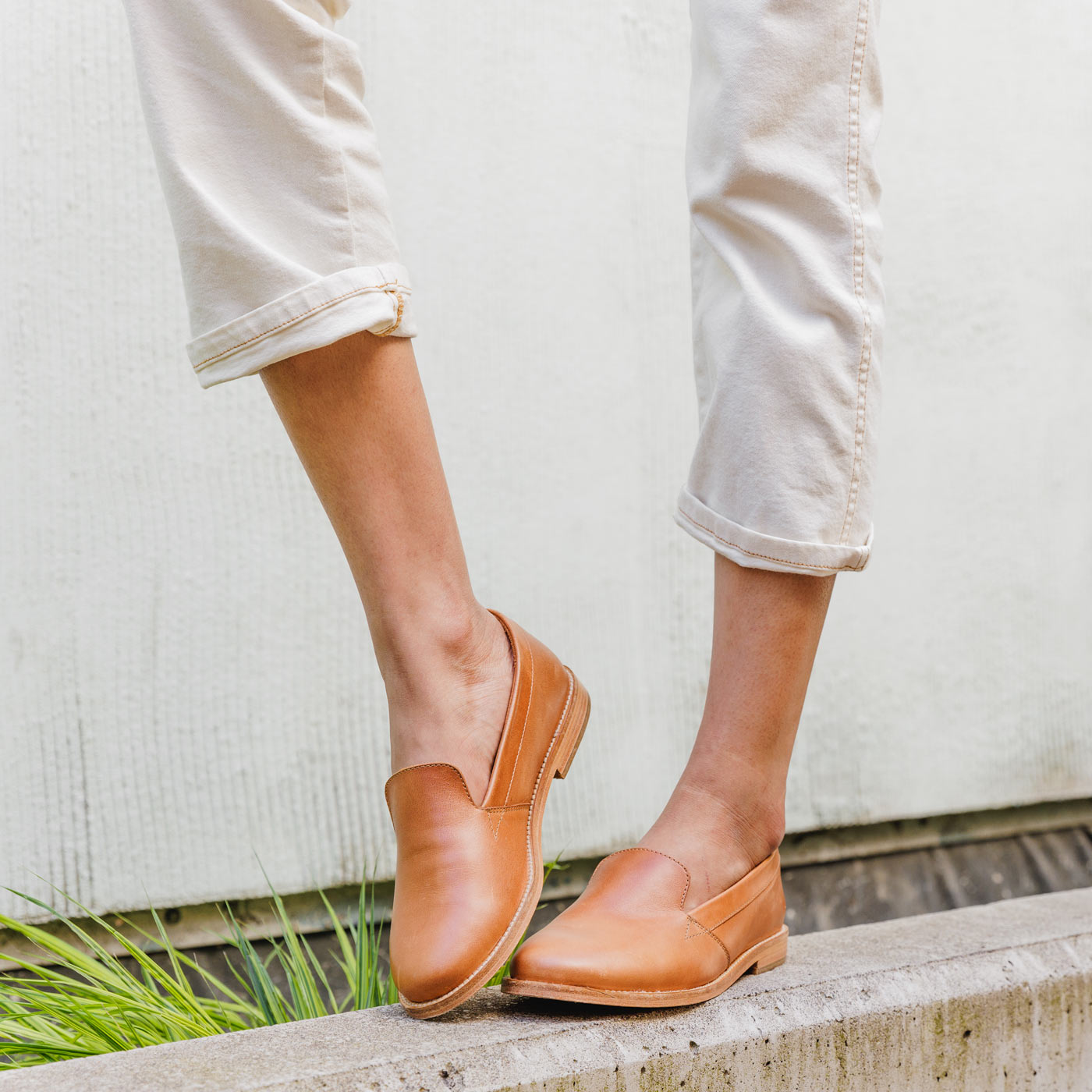 'Almost Perfect' Rounded Leather Loafer
