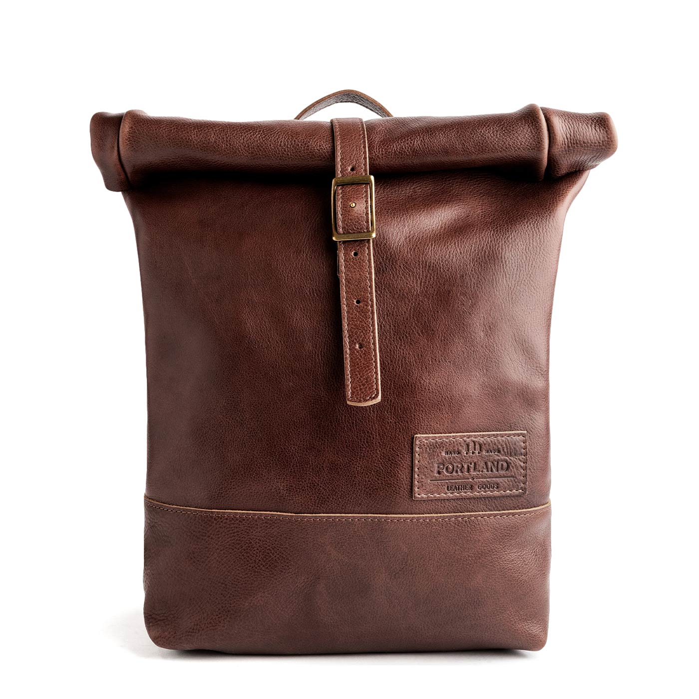 Leather Rolltop Backpack