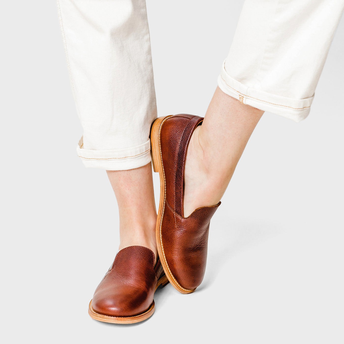 'Almost Perfect' Rounded Leather Loafer