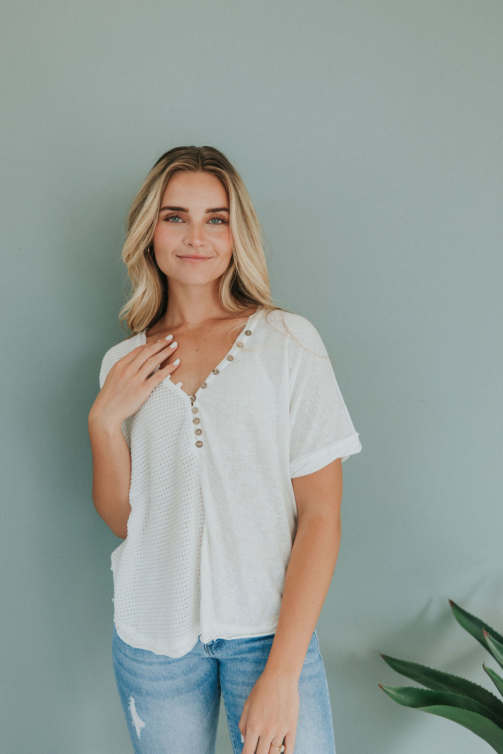 Day By Day V-Neck Tee