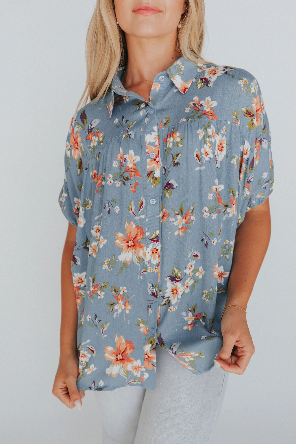 Doing It All Floral Top