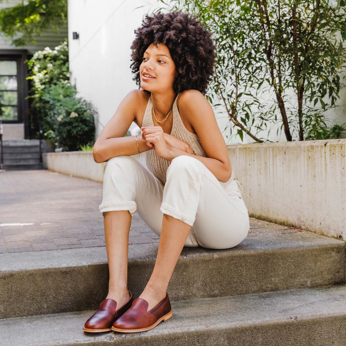 'Almost Perfect' Rounded Leather Loafer