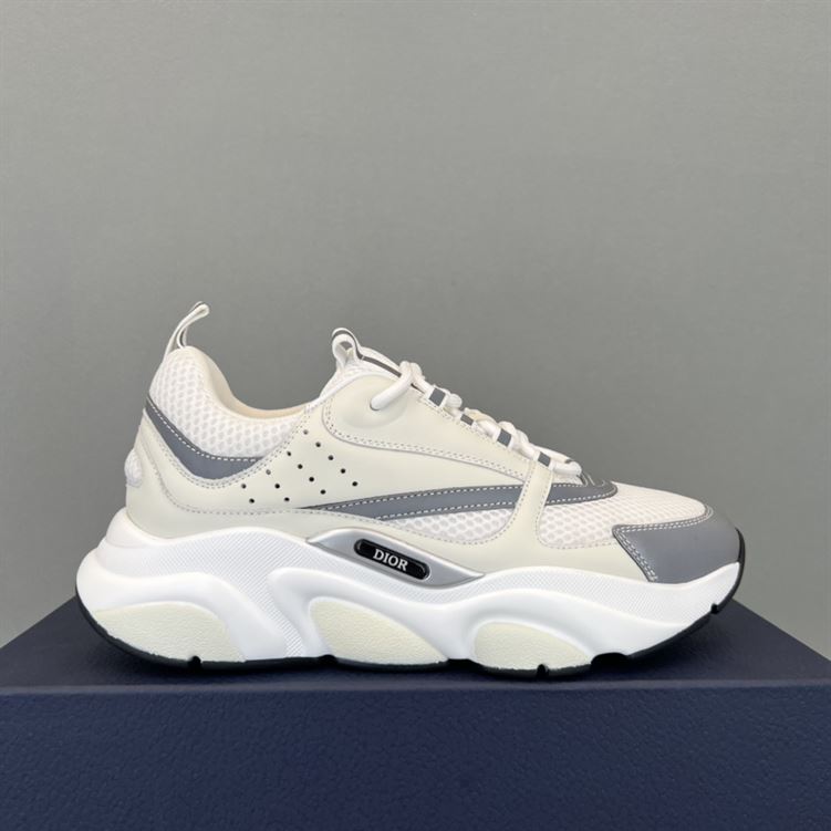 Best Replica DIOR B22 SNEAKERS WHITE TECHNICAL MESH WITH WHITE AND SILVER-TONE CALFSKIN   DO002 - Colareps